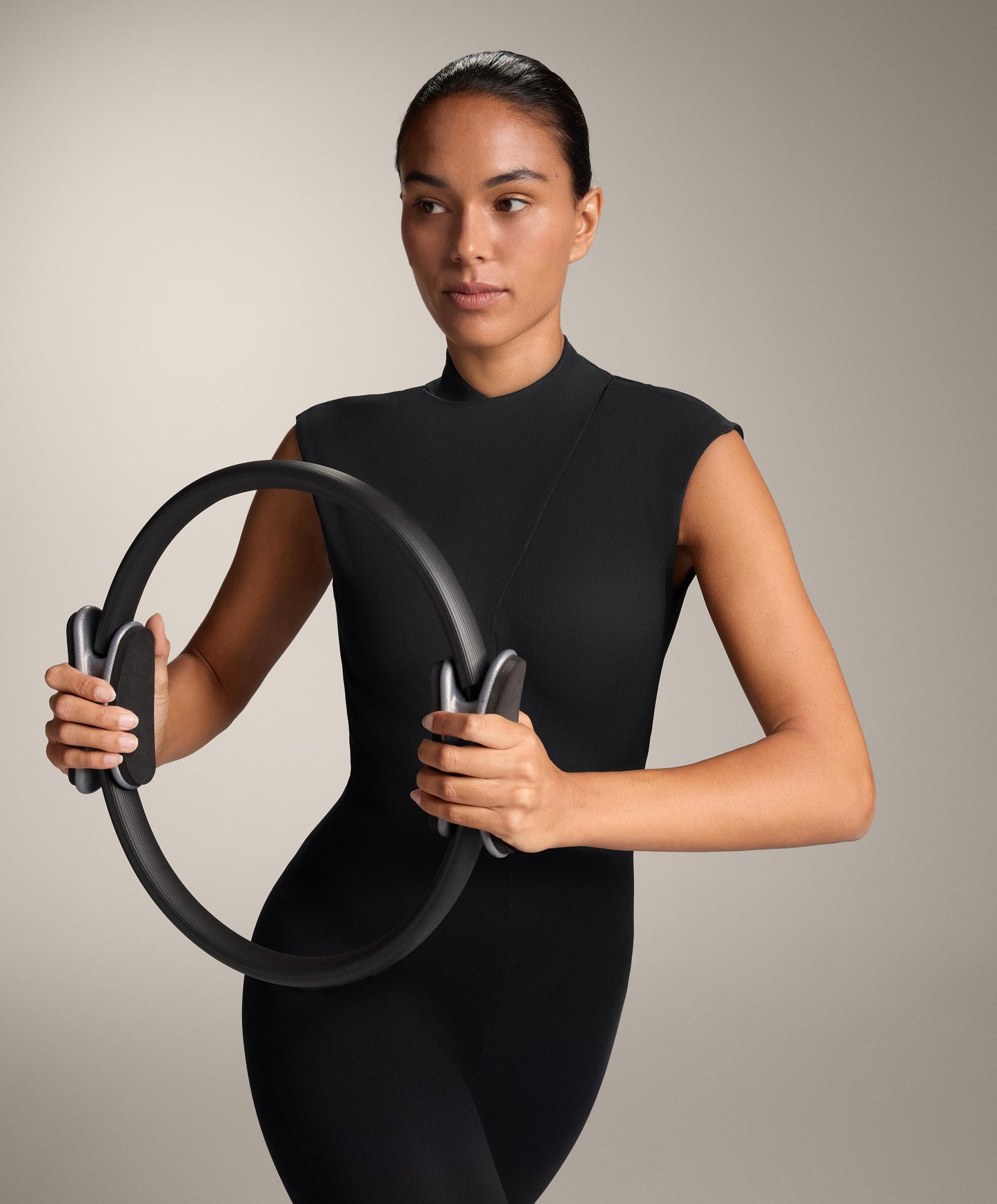 Comfortlux draped neck long jumpsuit