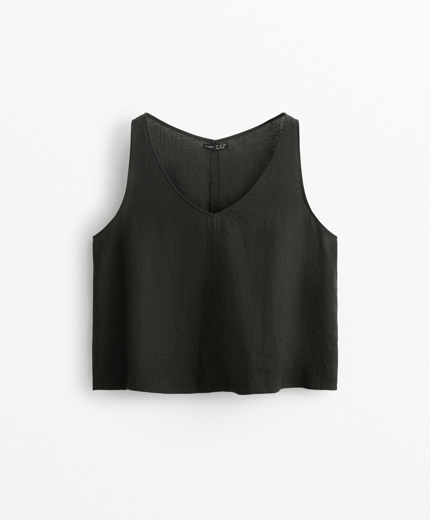 V-neck 100% linen top