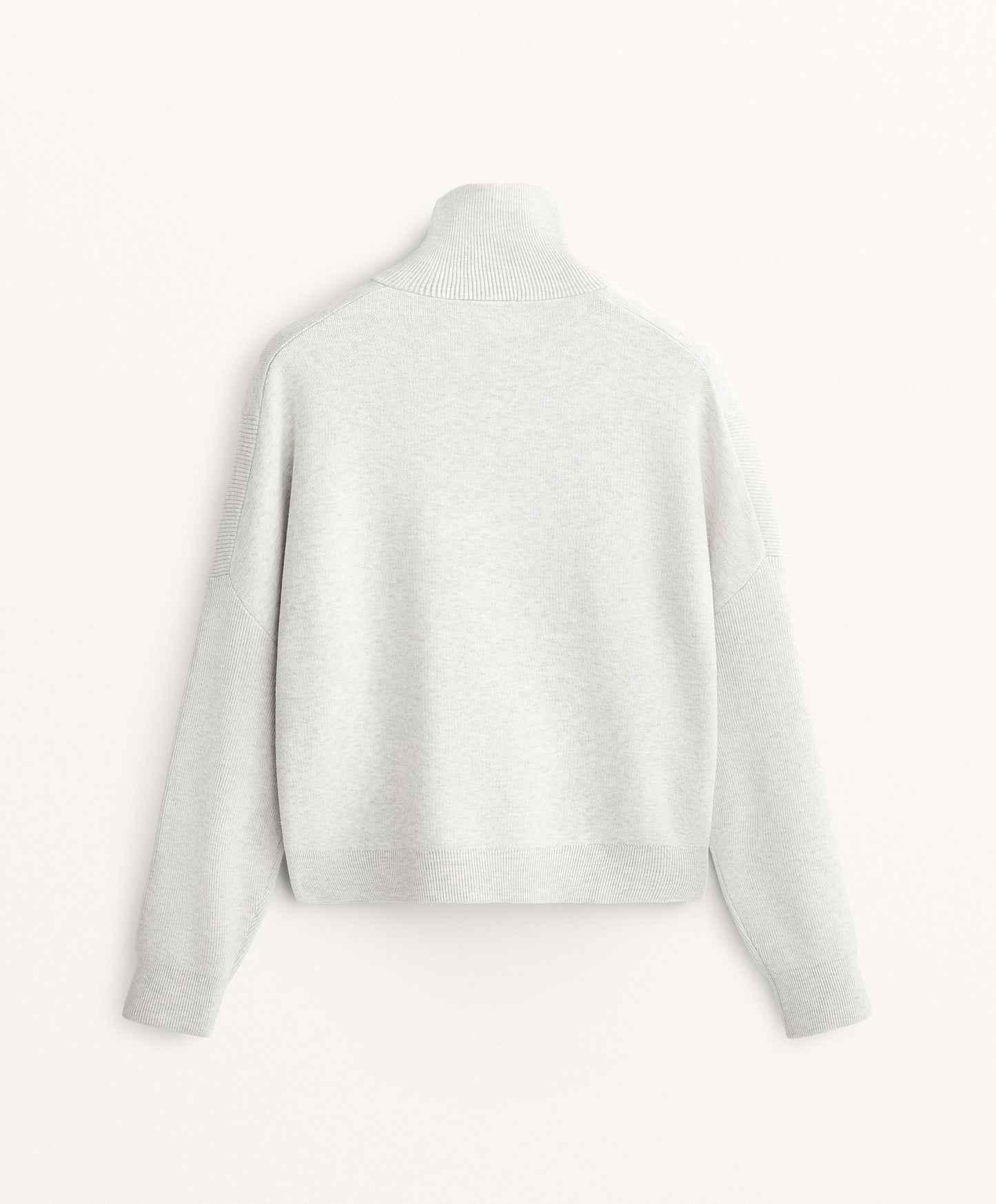 Rib knit half-zip jumper