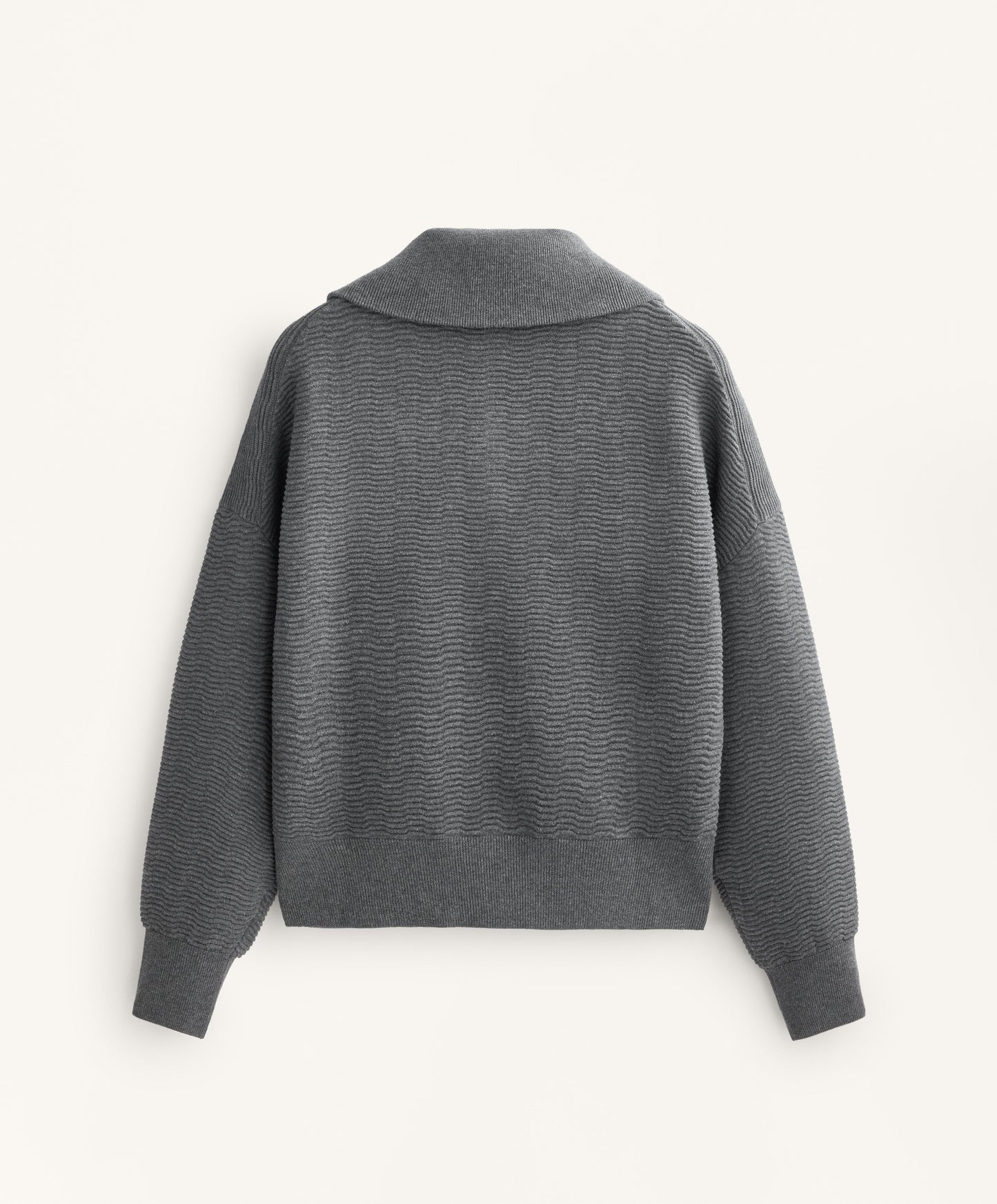 Textured Half-Zip Knit Jumper