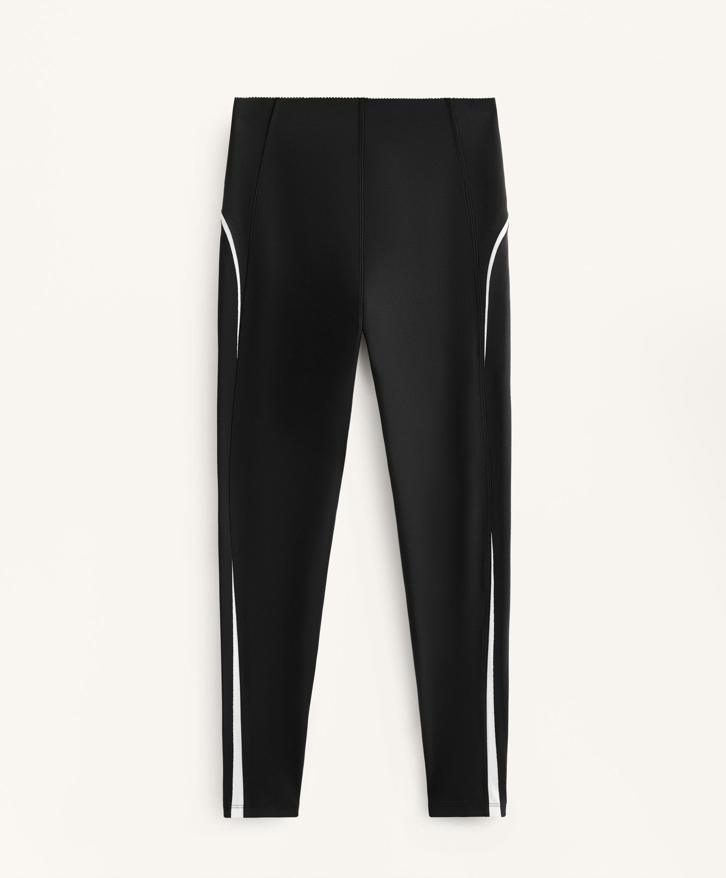 Compressive high rise ankle-length leggings with side stripes 65cm