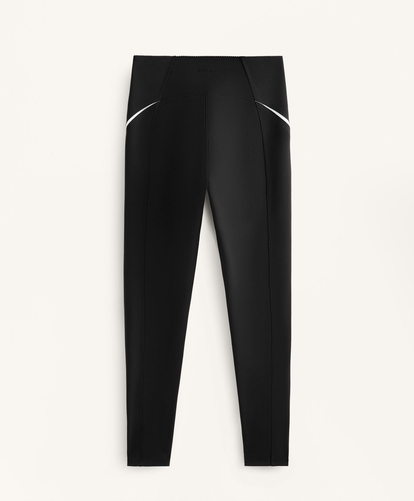 Compressive high rise ankle-length leggings with side stripes 65cm