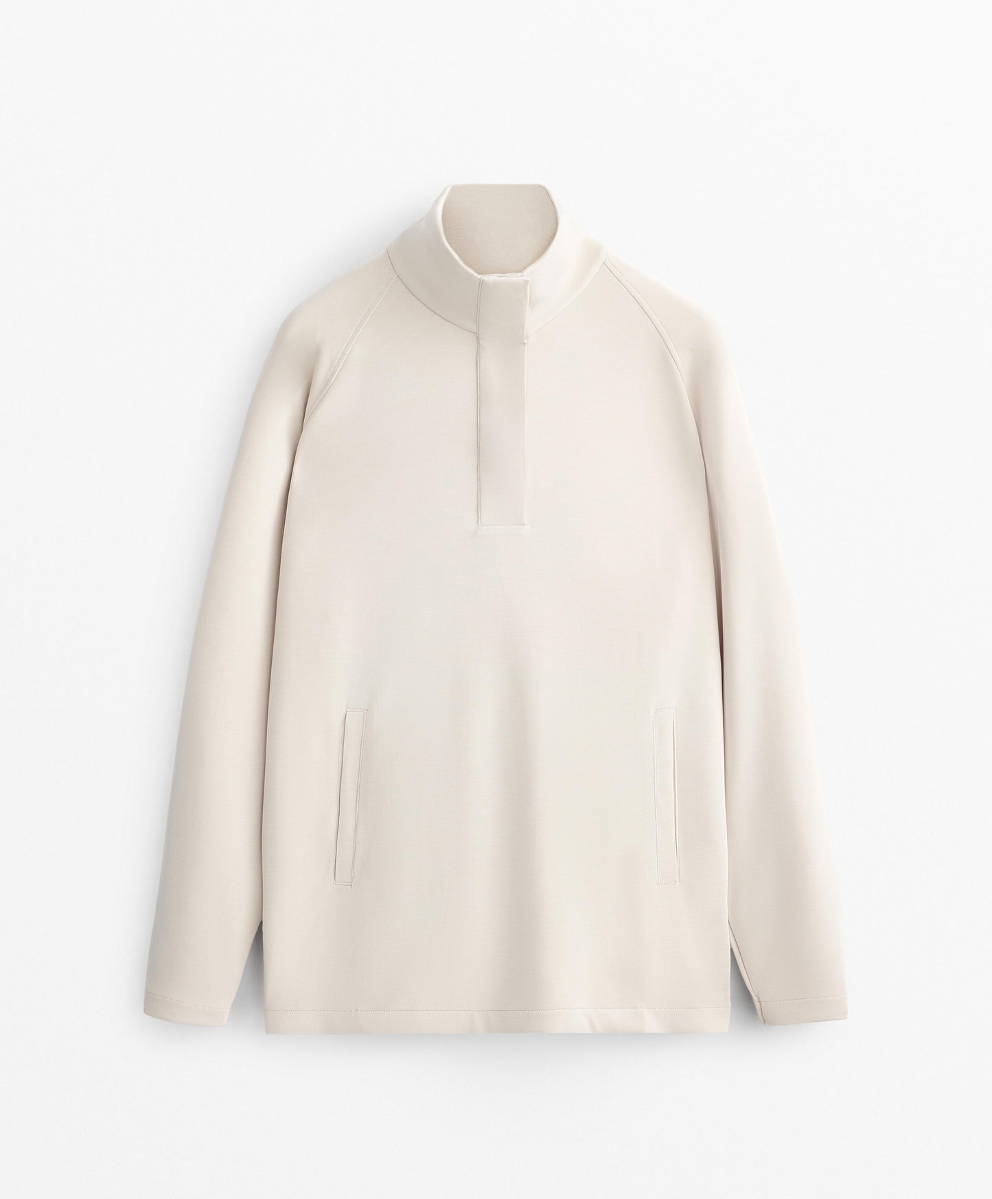 Long back pleat sweatshirt with soft touch modal
