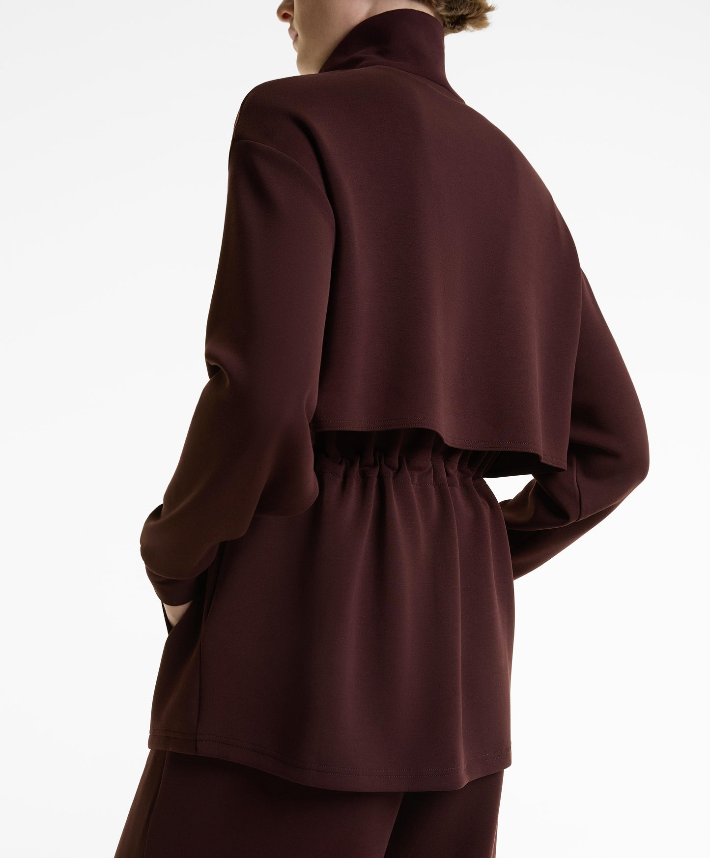 Long soft-feel modal jacket with pockets