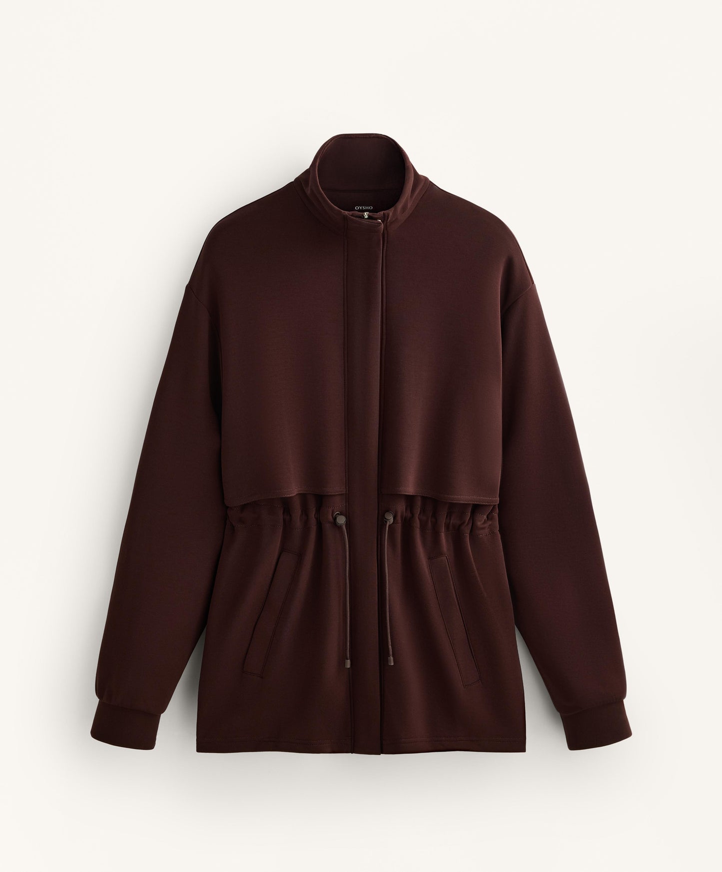 Long soft-feel modal jacket with pockets
