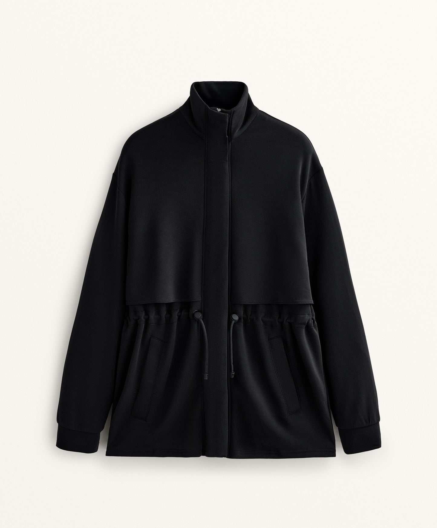 Long soft-feel modal jacket with pockets