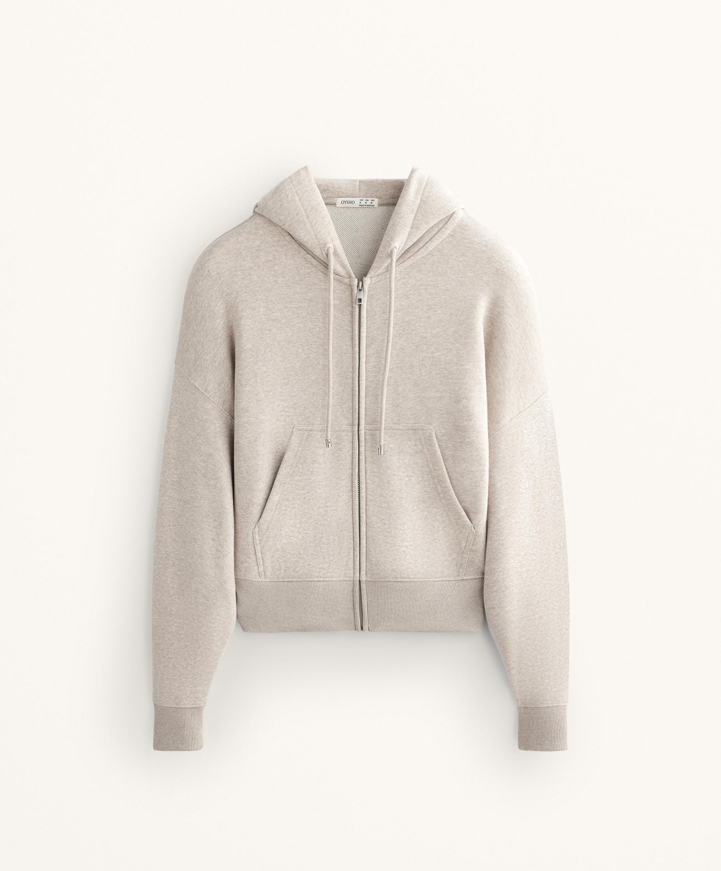 Wide sleeve hooded jacket with cotton