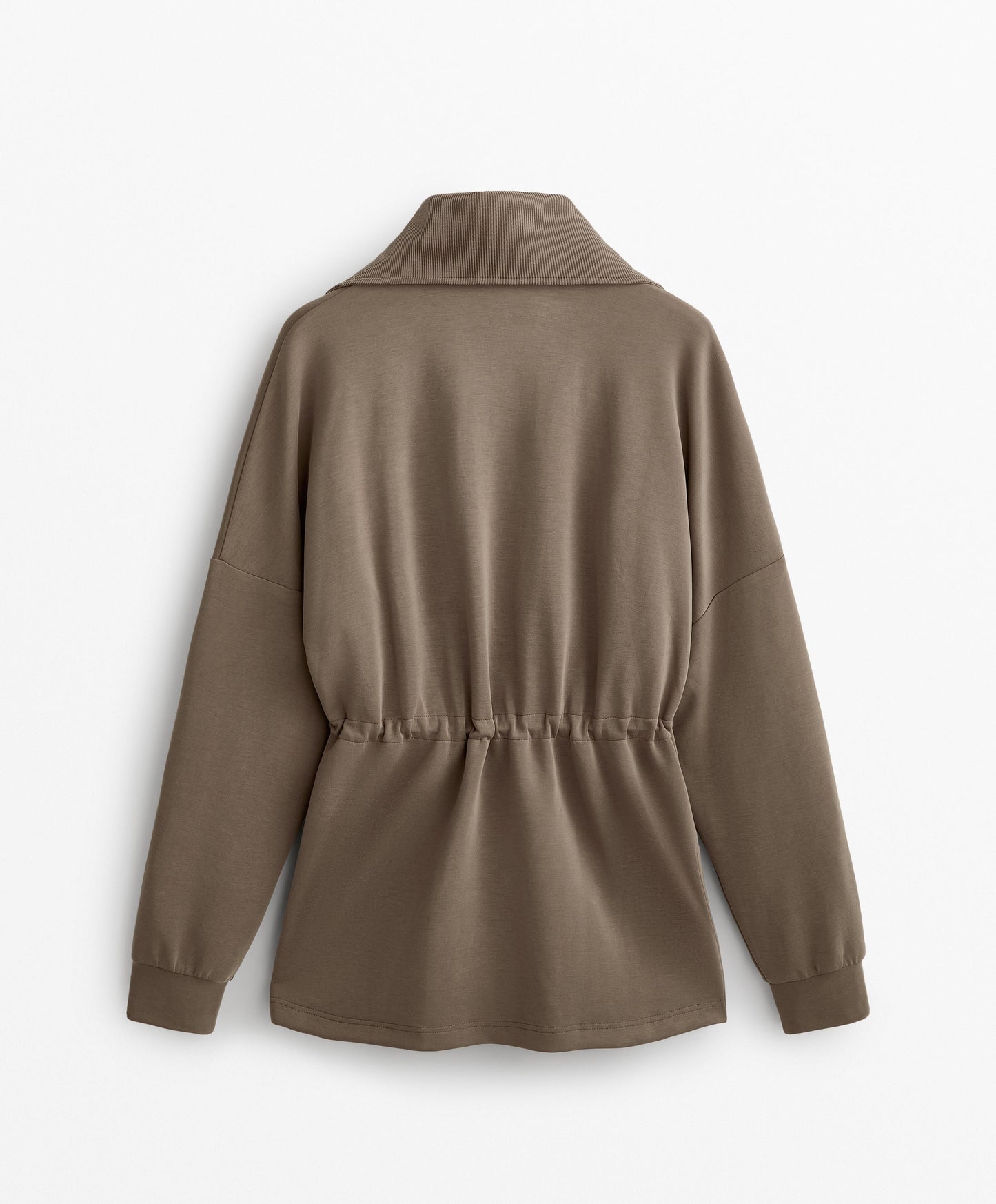 Soft-touch half-zip sweatshirt with modal