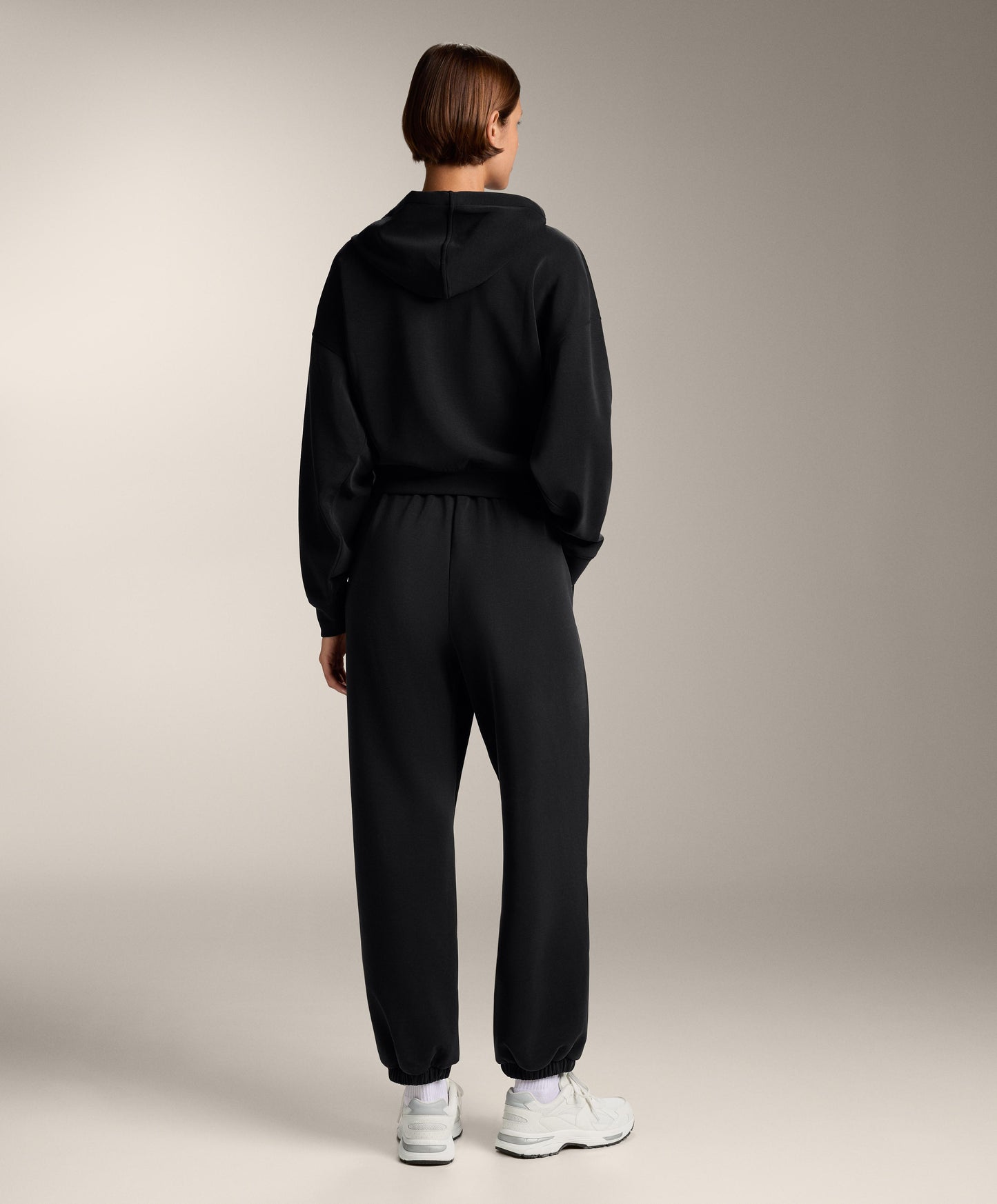 Boxy hooded sweatshirt with brushed modal