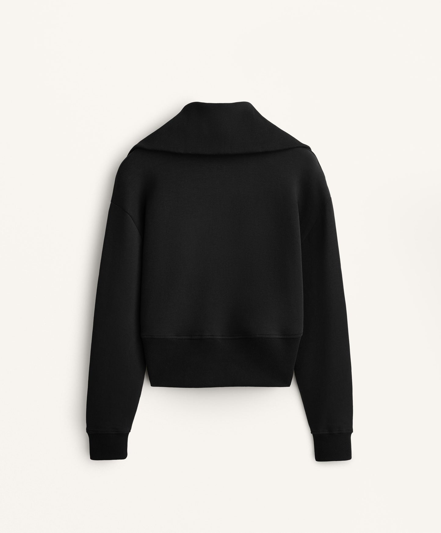 Cotton blend high neck jacket