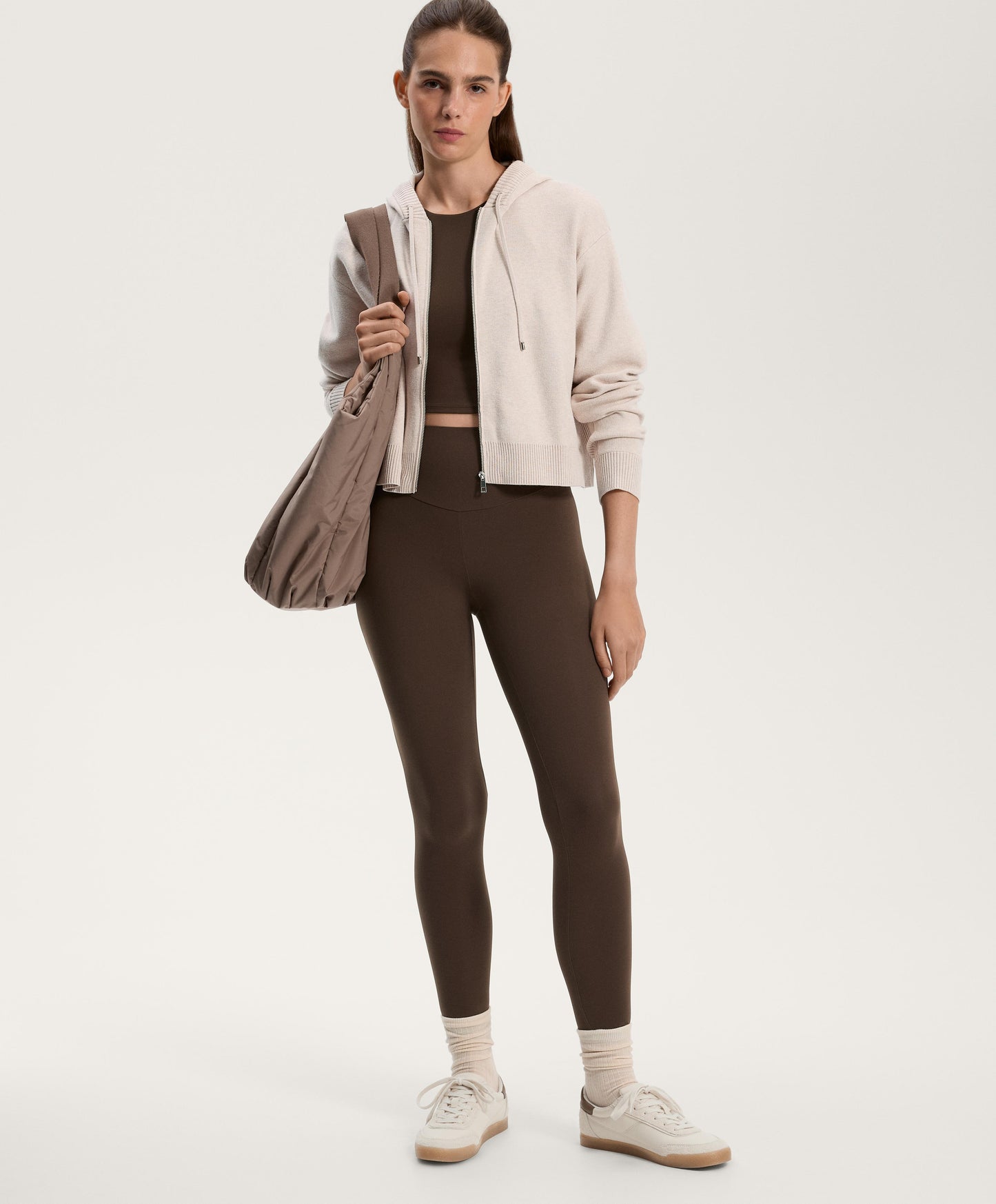 Hooded knit jacket