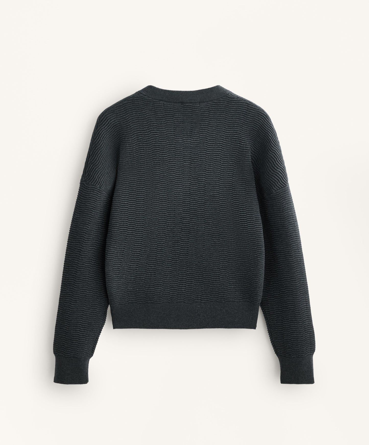 Structured knit zip-through jacket