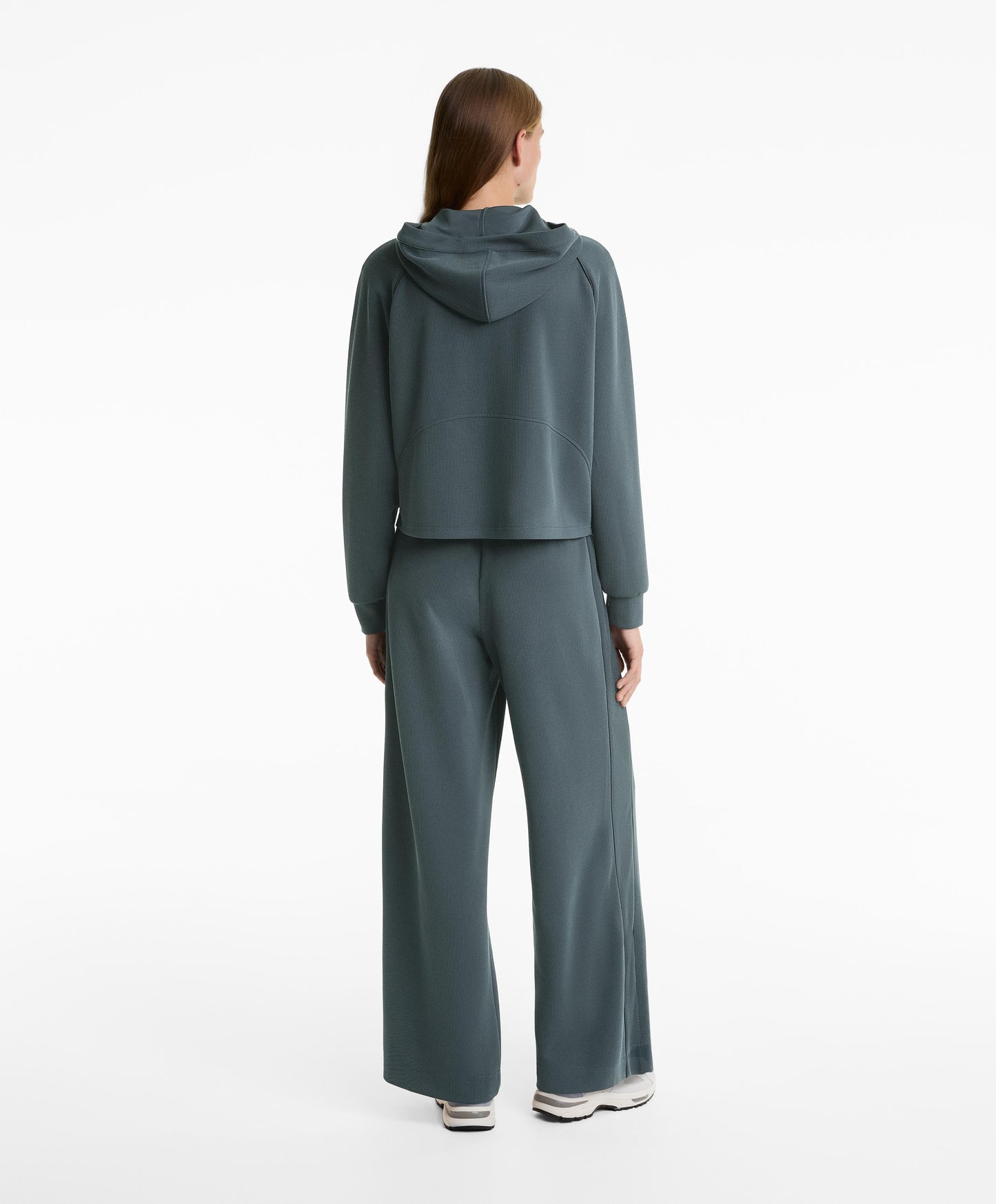 Rib 29% modal hooded jacket