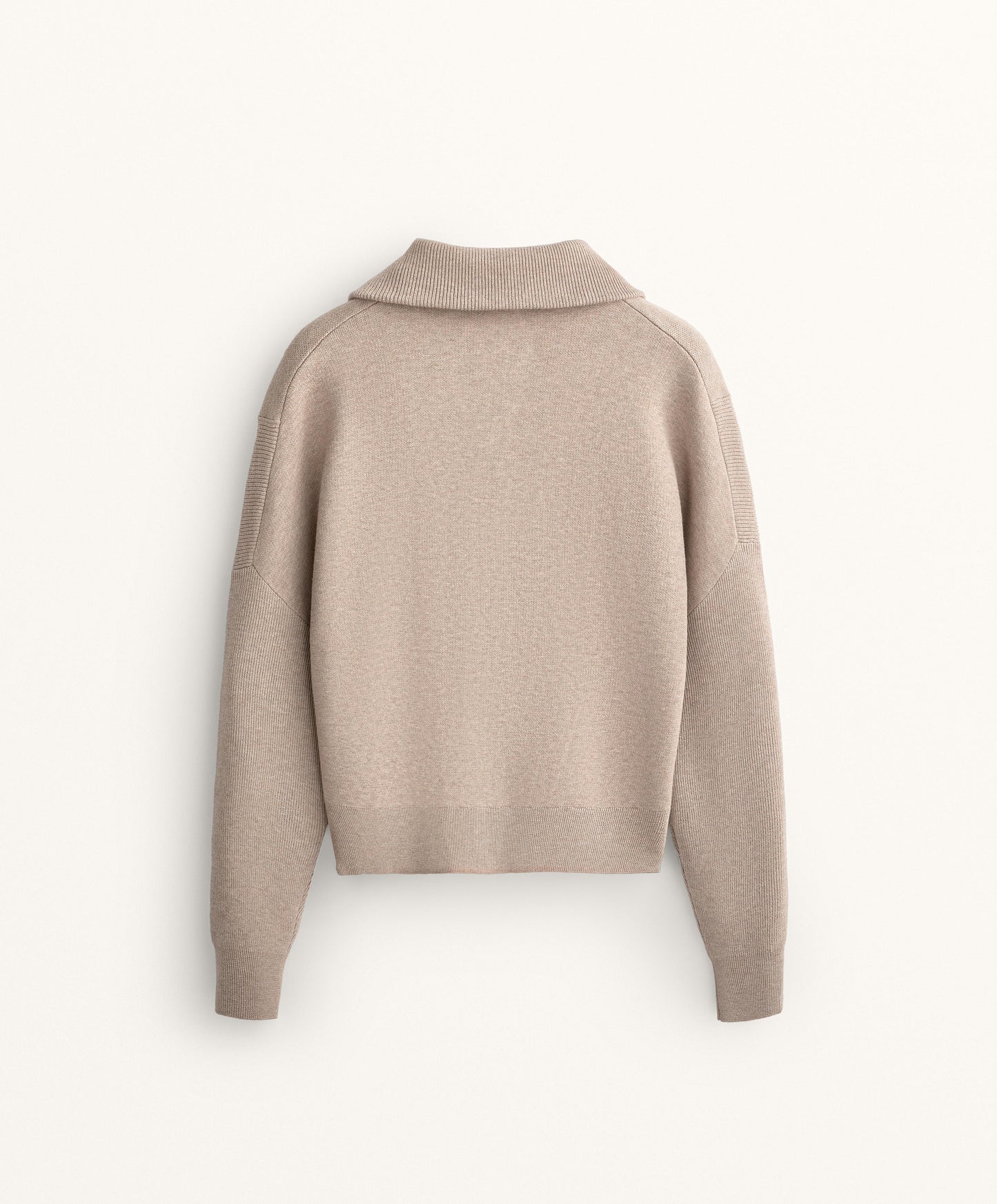 Rib collar knit jacket