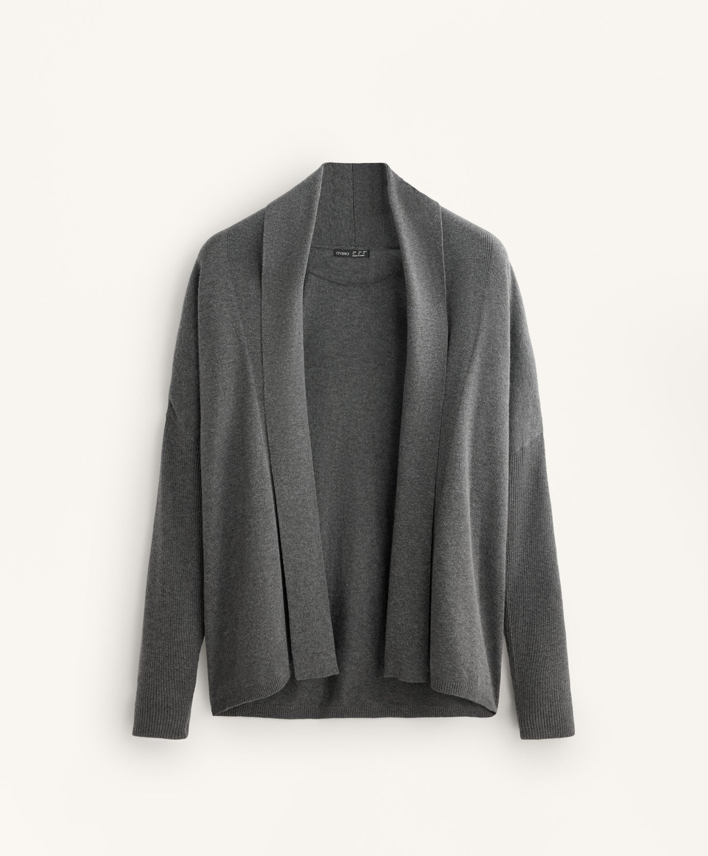 Knit cardigan with rib details