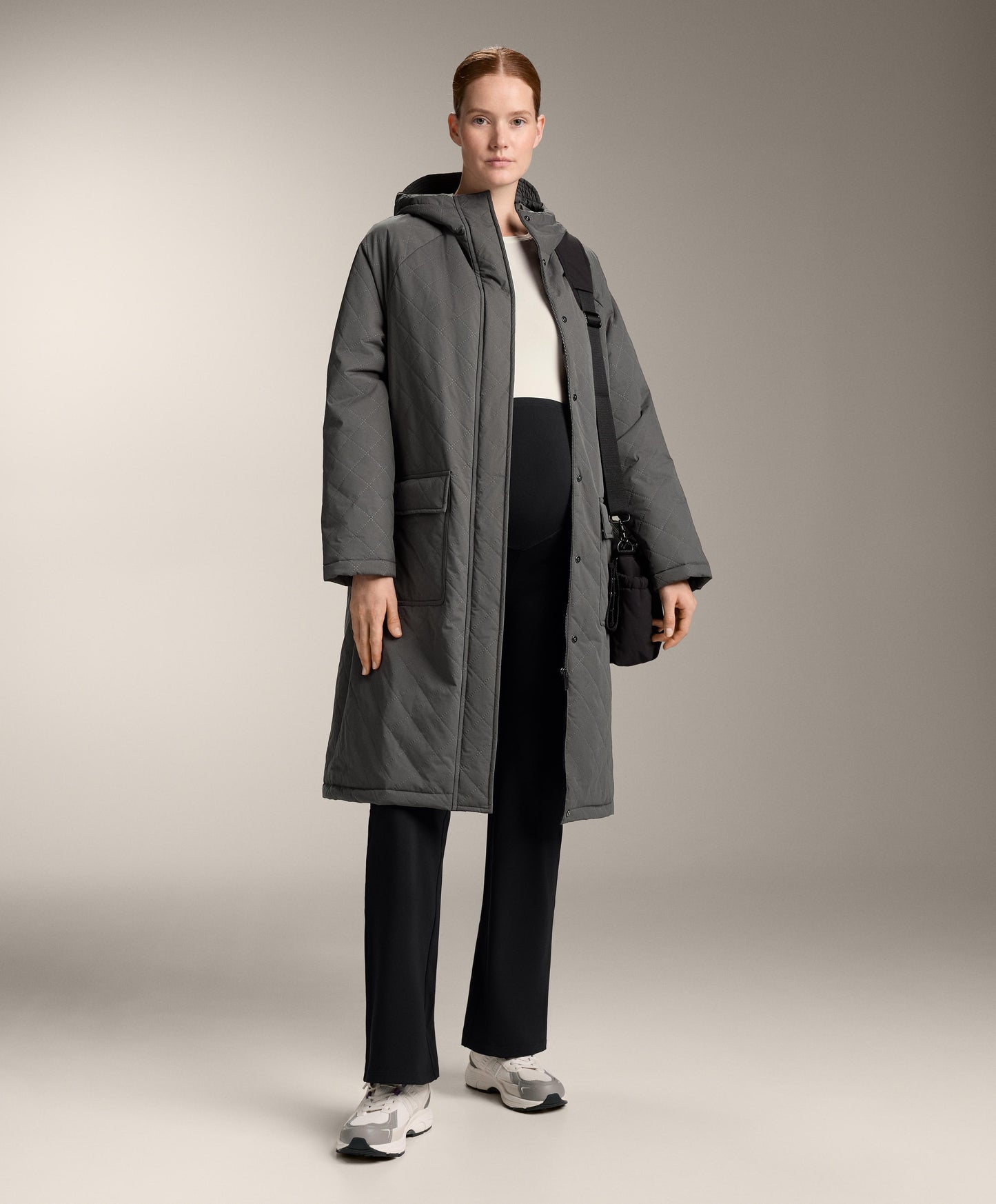 Warm flare maternity trousers