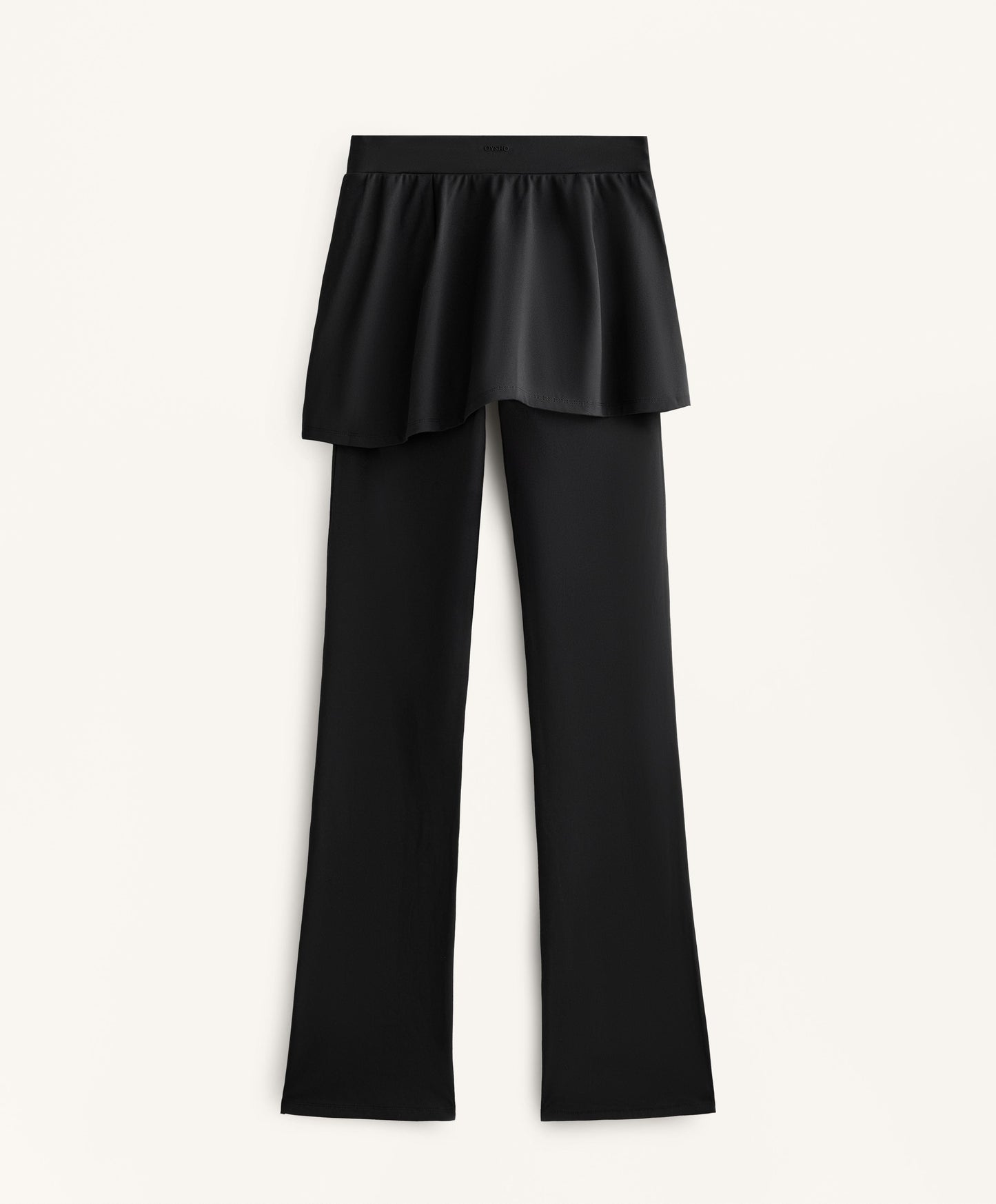 Comfortlux high-waisted flare trousers with skirt