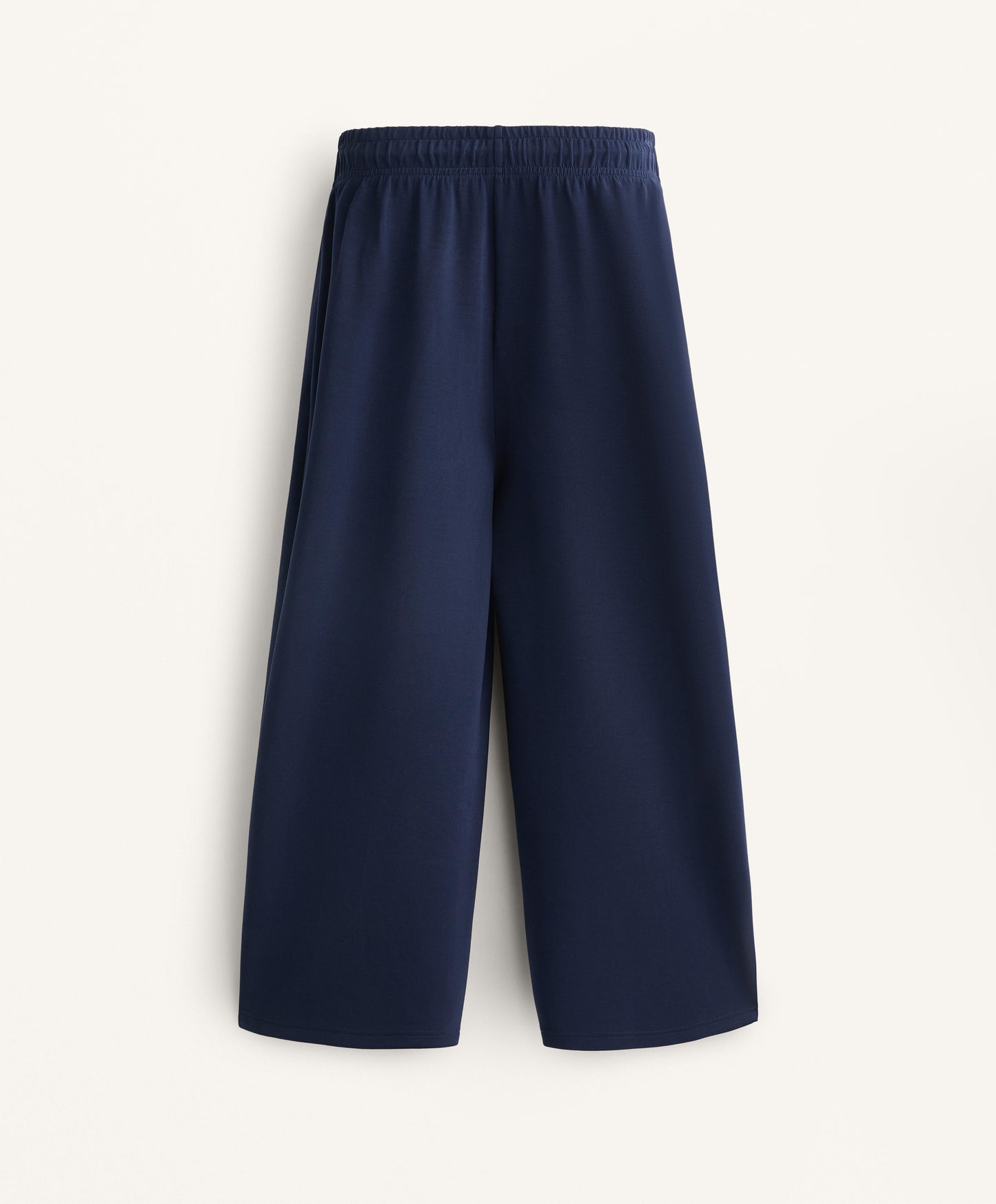 Soft-touch wide-leg crop trousers with modal