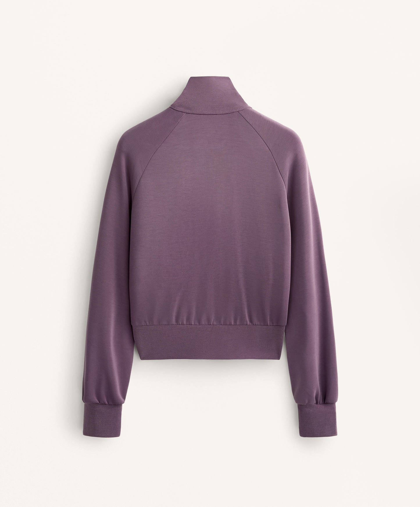 High neck fitted waist jacket with soft-feel modal