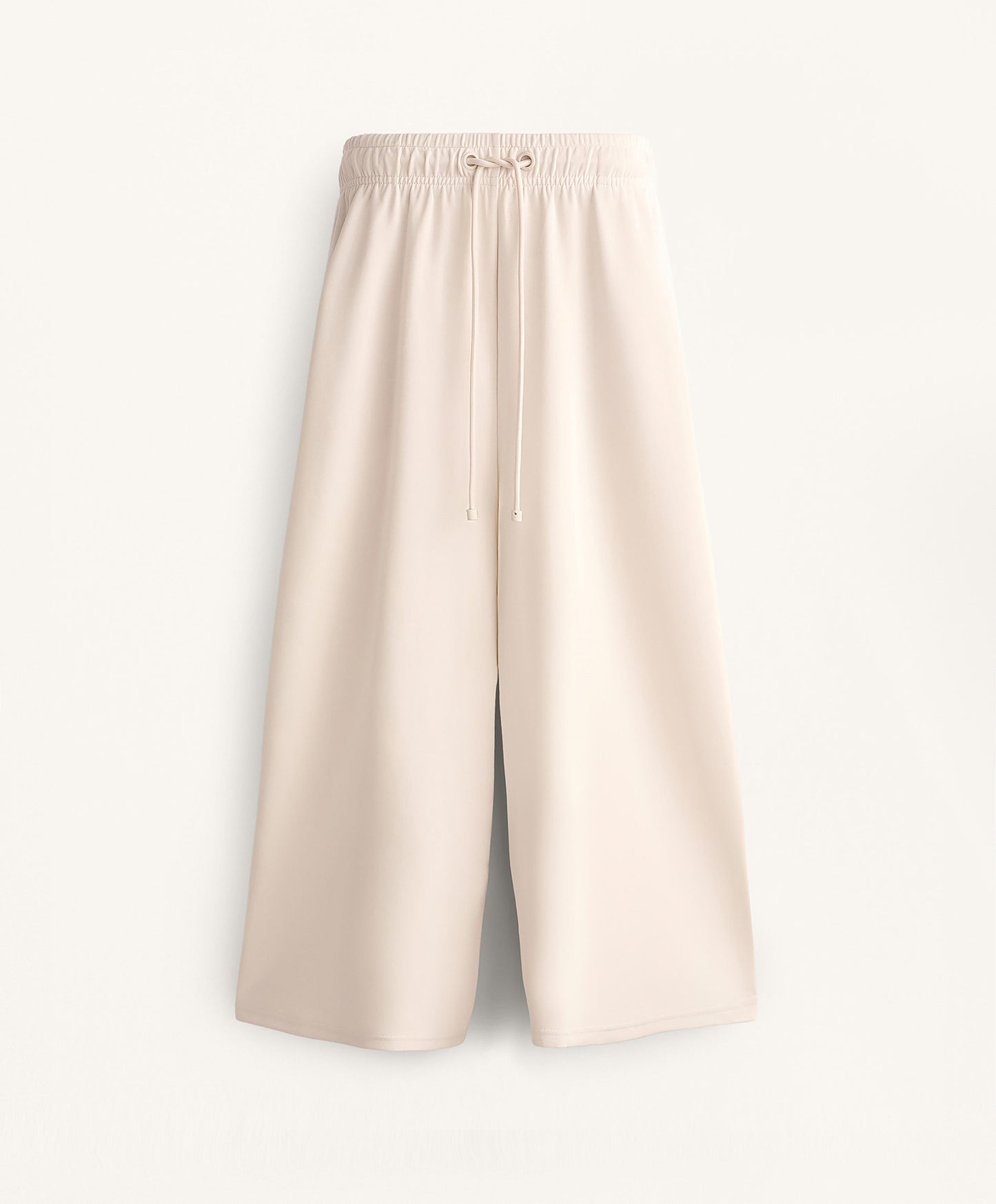 Soft-touch wide-leg crop trousers with modal