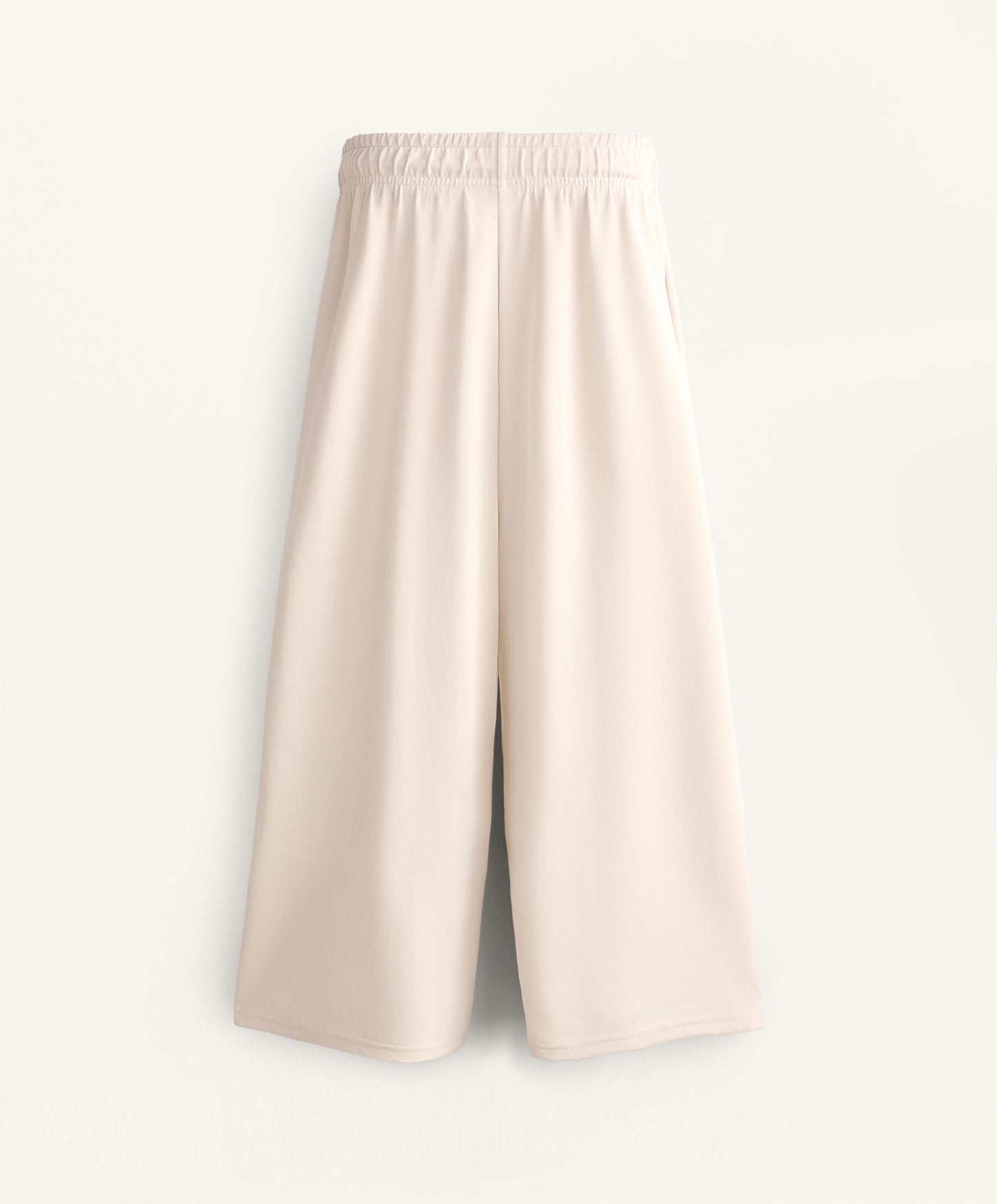 Soft-touch wide-leg crop trousers with modal