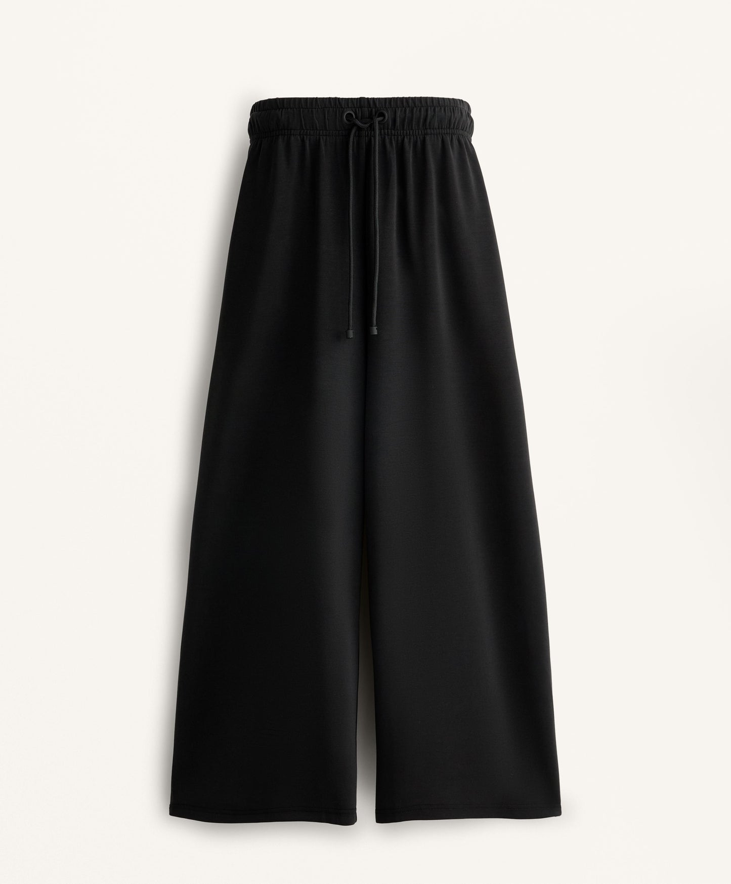 Soft-touch wide-leg crop trousers with modal