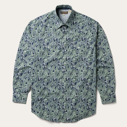 Greenspring Paisley Print Western Shirt Men
