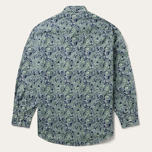 Greenspring Paisley Print Western Shirt Men