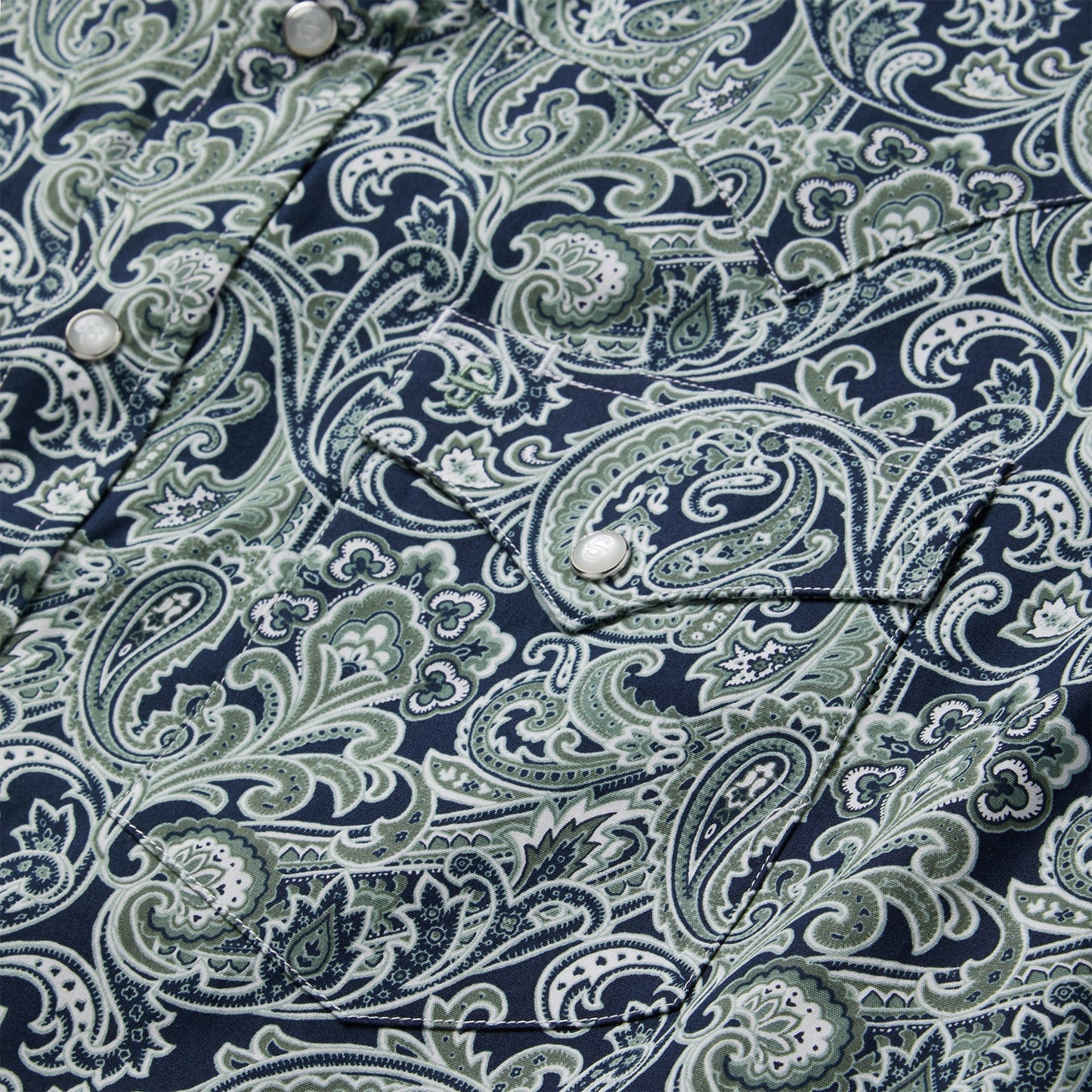 Greenspring Paisley Print Western Shirt Men