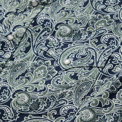 Greenspring Paisley Print Western Shirt Men