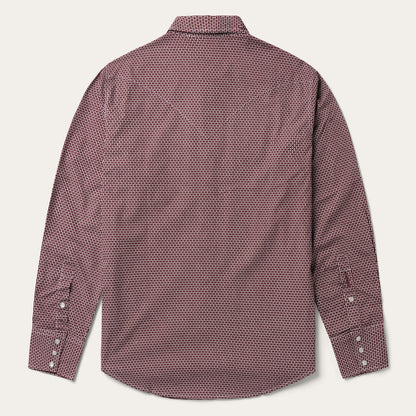 Broken Diamond Print Western Shirt Men