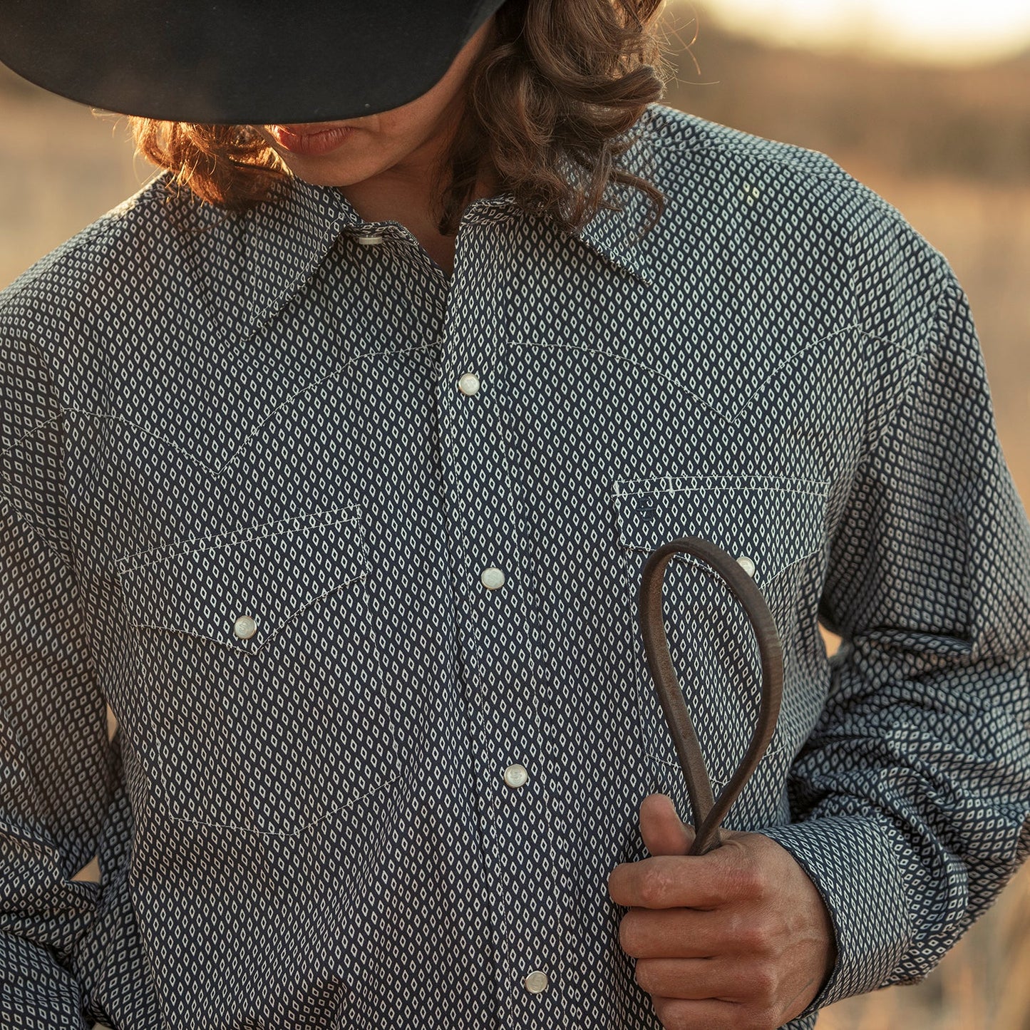 Diamond Geo Western Shirt Men