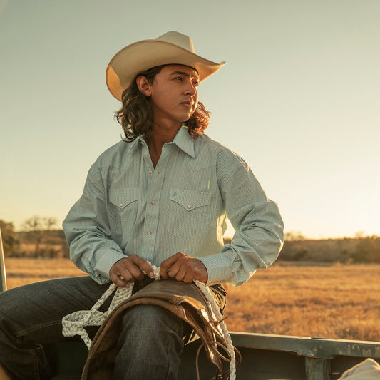 Geo Western Shirt Men