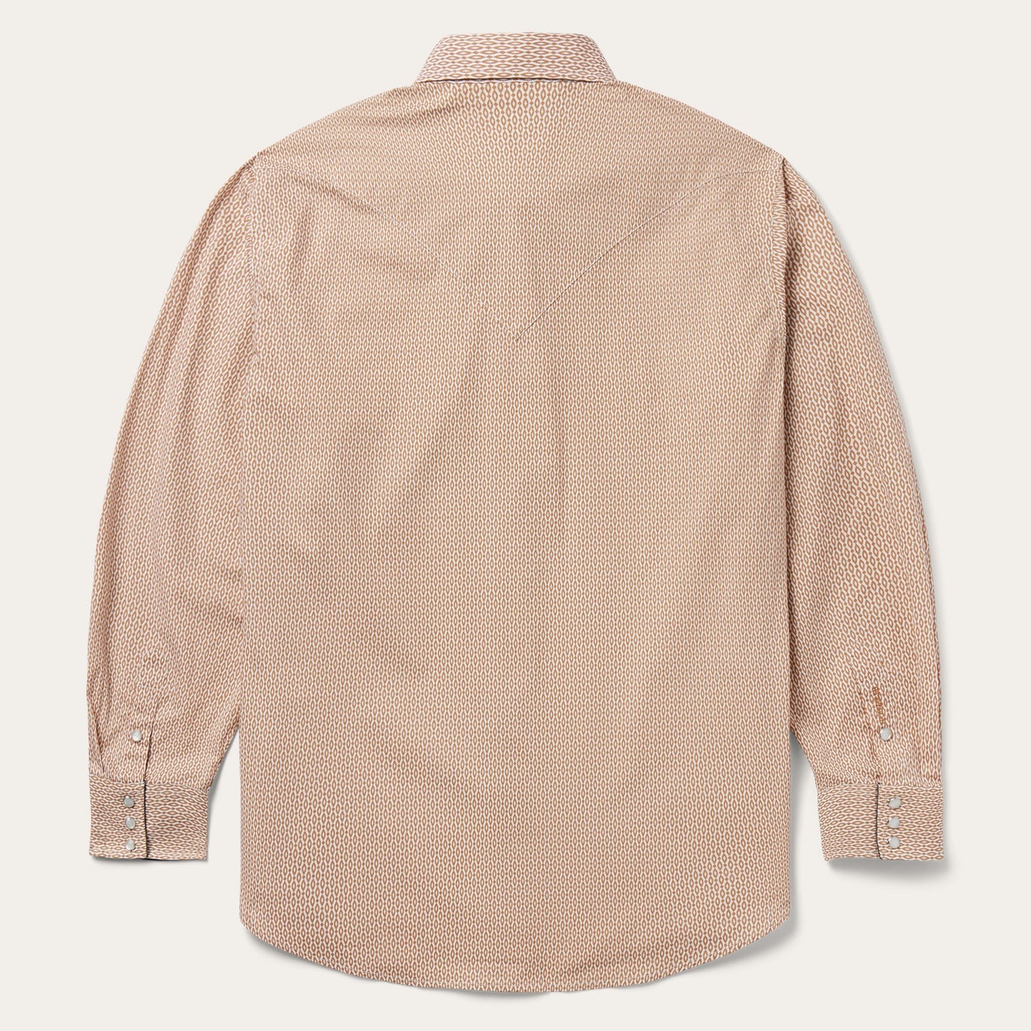 Diamond Print Western Shirt Men