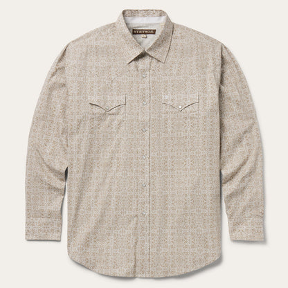 Medallion Print Western Shirt Men