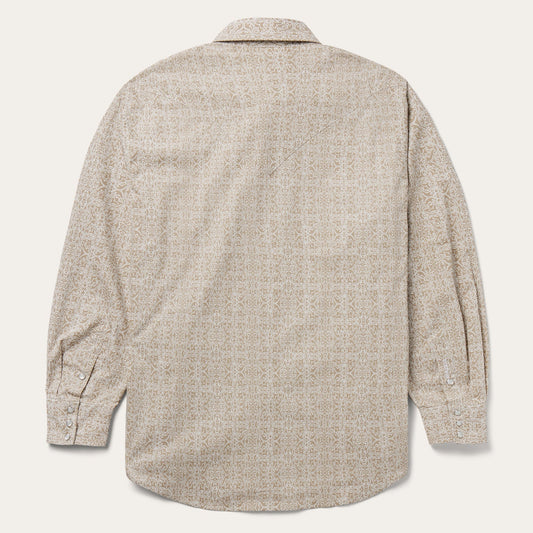 Medallion Print Western Shirt Men