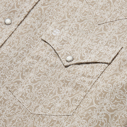 Medallion Print Western Shirt Men