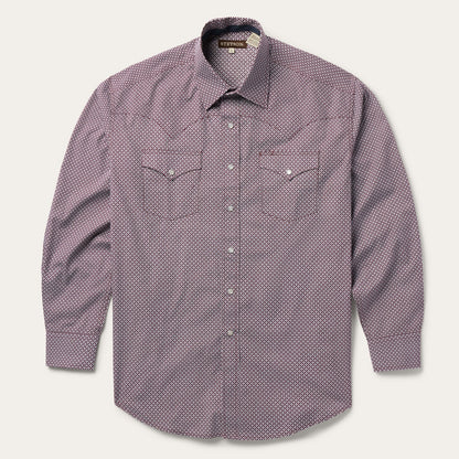 Four Point Geo Print Western Shirt Men