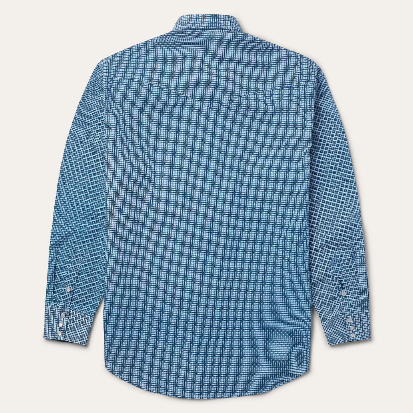 Micro Print Western Shirt Men