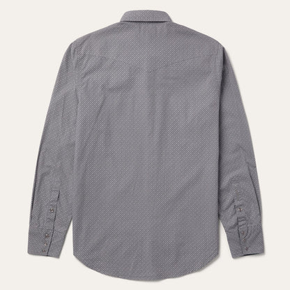 Diamond Print Western Shirt Men