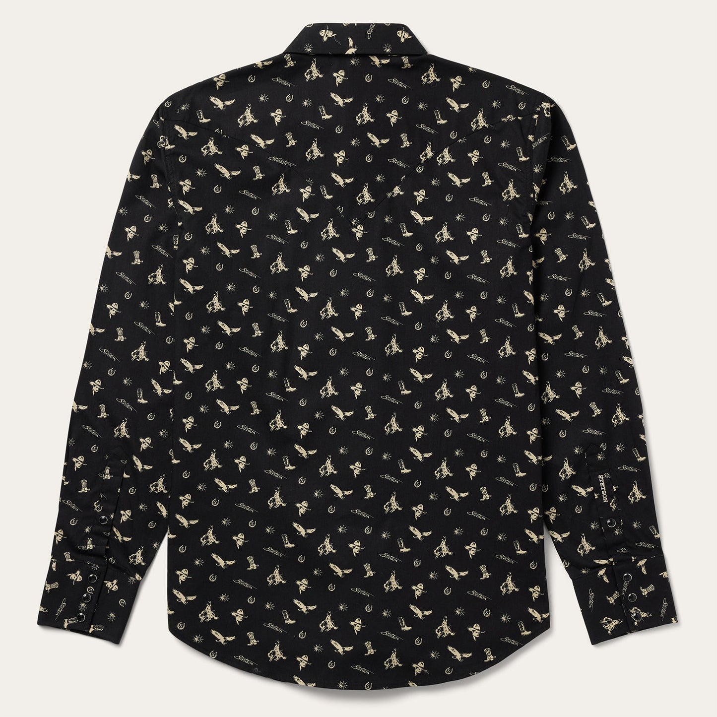 Conversation Print Western Shirt Men