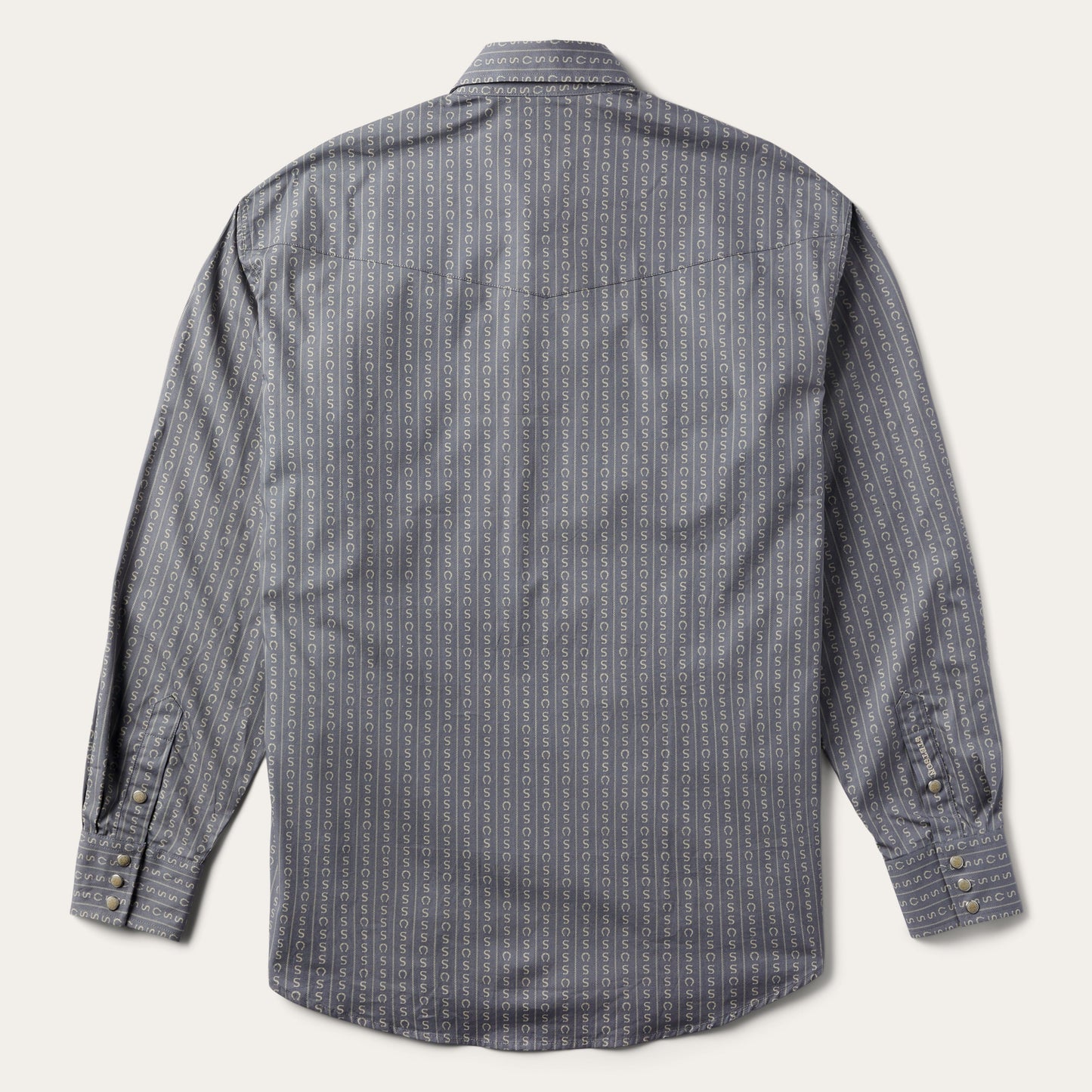 Horseshoe Stripe Print Shirt Men