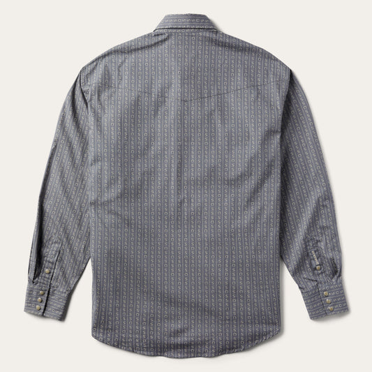 Horseshoe Stripe Print Shirt Men