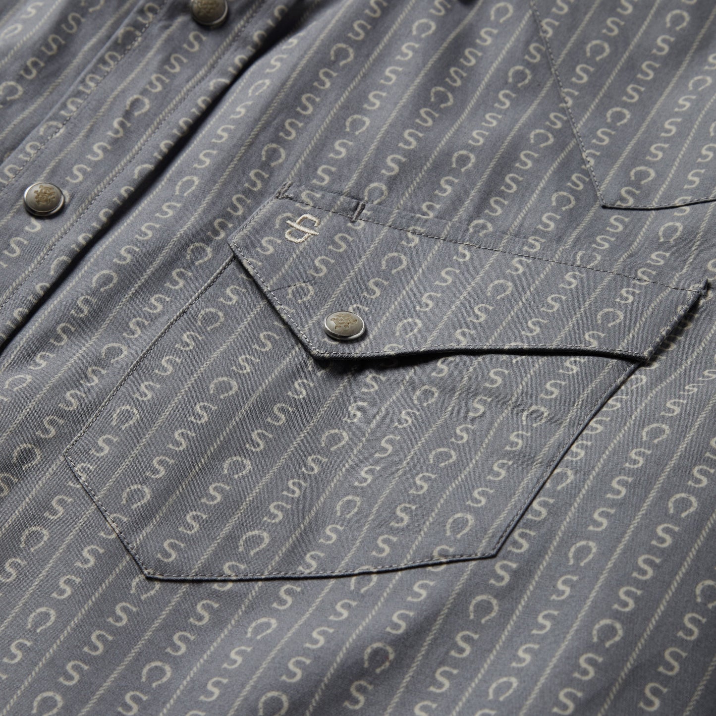 Horseshoe Stripe Print Shirt Men