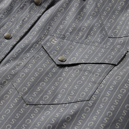 Horseshoe Stripe Print Shirt Men