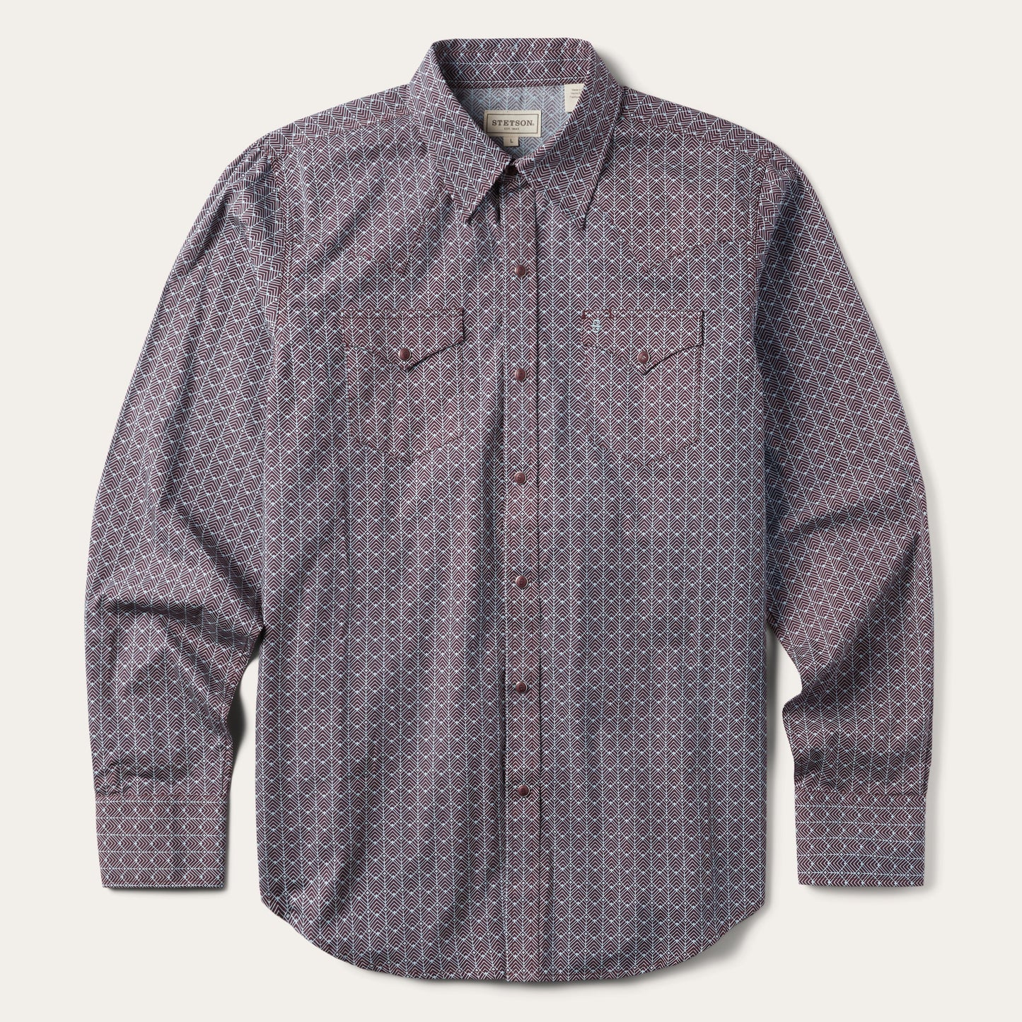 Chevron Grid Shirt Men