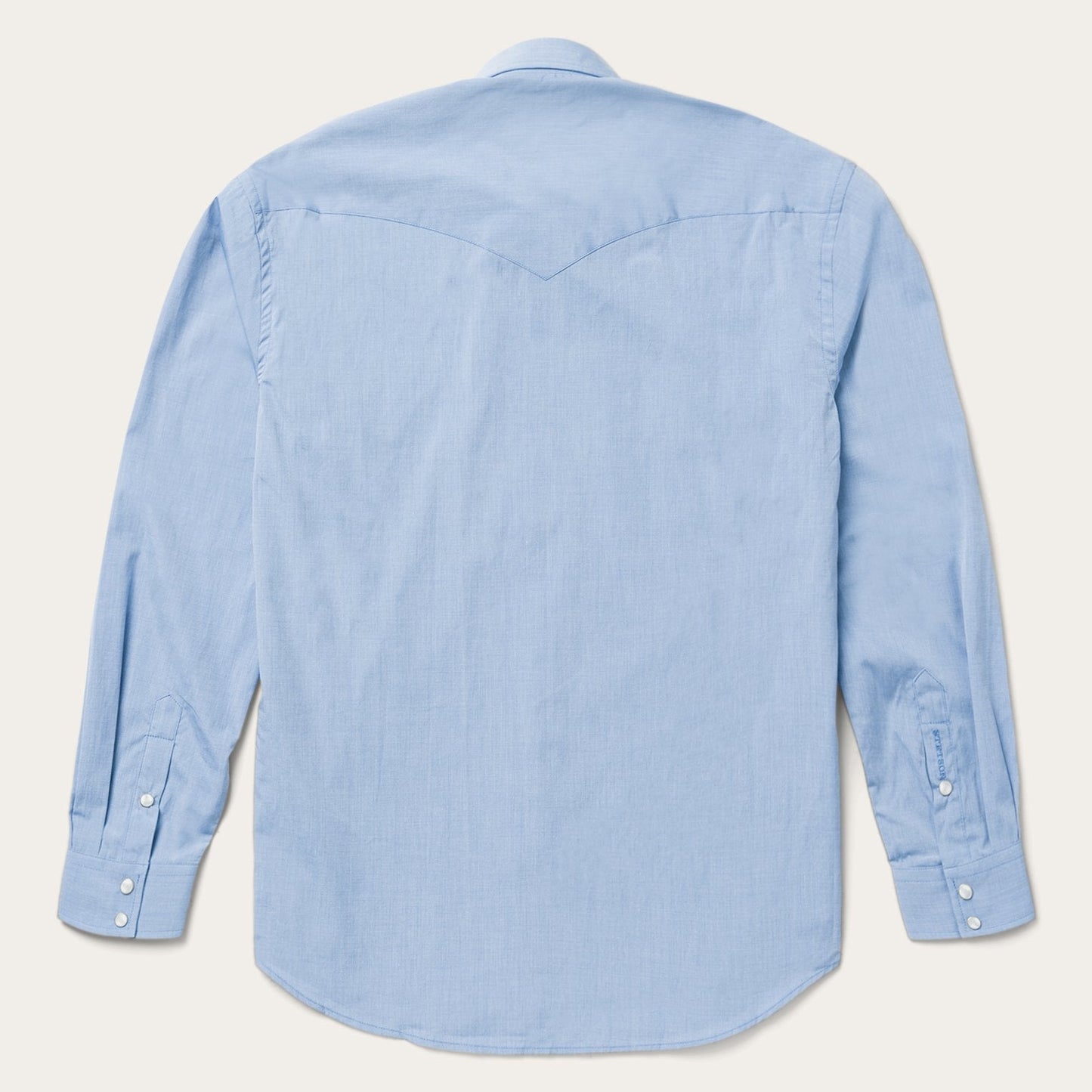 Blue End On End Solid Shirt Men