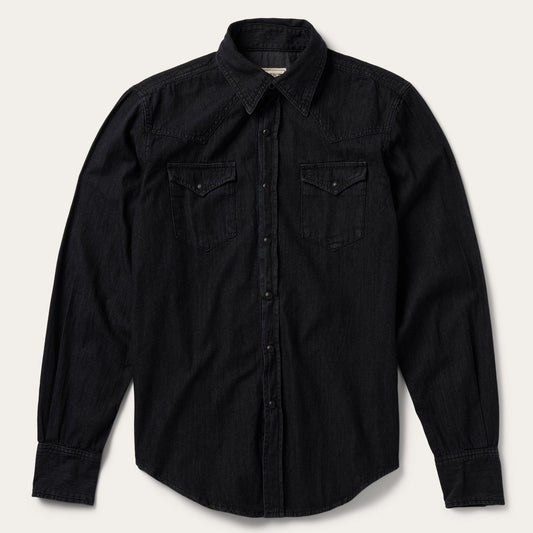 Modern Denim Western Shirt Men