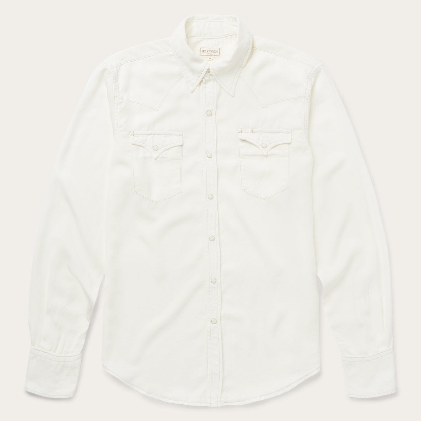Cream Twill Shirt Men