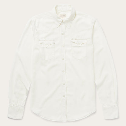 Cream Twill Shirt Men